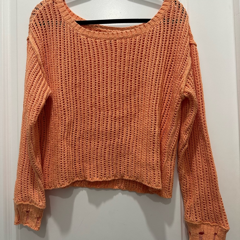 American Eagle Outfitters Coral Knit Sweater